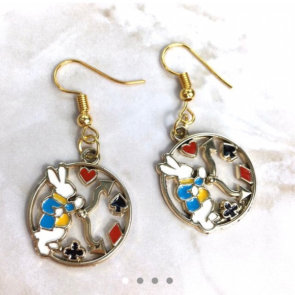 Jewelry - 3/$15 Rabbit & Clock Dangle Earrings